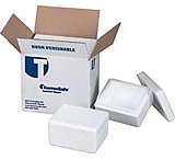 Image of Tegrant Thermosafe ThermoSafe Thick and Thin Wall Insulated Shippers, Expanded Polystyrene, ThermoSafe Brands 448UPS Thick Wall, Assembled Foam Unit In Corrugated Carton, Case of 4
