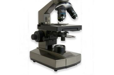 Image of Carson 100-1000x Table Top Microscope w/Universal Smartphone Adapter for Microscopes, Black/Gray, MS-100SP