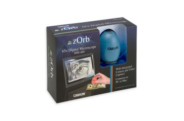 Image of Carson Zorb Digital Microscope, 35x w/ Digital Camera - Surf Blue MM-480B