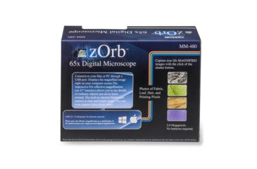 Image of Carson Zorb Digital Microscope, 35x w/ Digital Camera - Surf Blue MM-480B