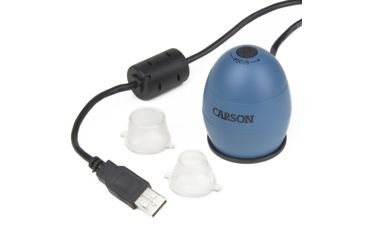 Image of Carson Zorb Digital Microscope, 35x w/ Digital Camera - Surf Blue MM-480B