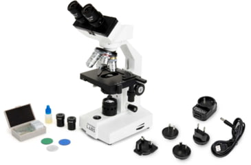 Image of Celestron Labs CB2000CF Compound Binocular Microscope,10x,20x Eyepieces,4x,10x,40x,100x Achromatic Objective Lenses 44131