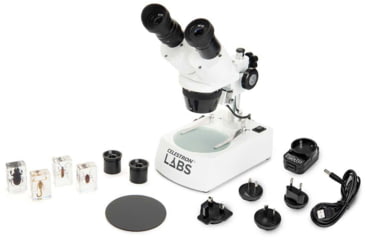 Image of Celestron Labs S10-60 Stereo Microscope,10x,20x Eyepieces,Two Sets of Objective Lenses,1x,3x 44208