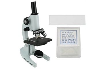 Image of Celestron Compound Laboratory Biological Microscope 44102 with Free Celestron Blank Slides - 72 piece box 44416 &amp; Free Celestron Cover Slips - 100 piece box 44418