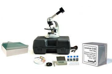 Image of Levenhuk D50L NG Digital Microscope, White, with Blank Slides and Cover Slips Set