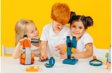 Image of Levenhuk LabZZ M4 Stereo Microscope, Blue/Orange, Middle, 70789