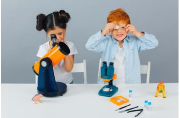 Image of Levenhuk LabZZ M4 Stereo Microscope, Blue/Orange, Middle, 70789