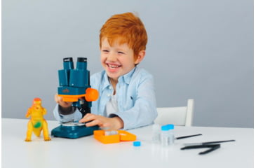 Image of Levenhuk LabZZ M4 Stereo Microscope, Blue/Orange, Middle, 70789