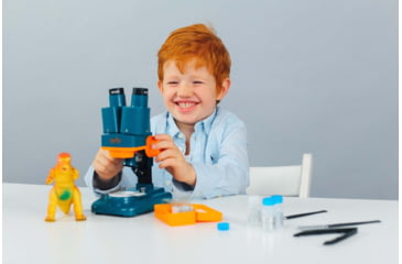 Image of Levenhuk LabZZ M4 Stereo Microscope, Blue/Orange, Middle, 70789