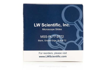 Image of LW Scientific Microscope Slides, Box of 72, MSS-PL77-2772