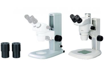 Image of Nikon SMZ-745T, 10X Microscope 83602 Set with Wide Field Eyepieces &amp; PLAIN Stand w/out Light 83602T-ASMB