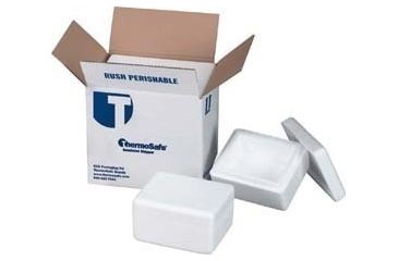 Image of Tegrant Thermosafe Thermosafe Thick And Thin Wall Insulated Shippers, Case of 2, Expanded Polystyrene, Thermosafe Brands Thin Wall, Assembled Foam Unit In Corrugated Carton, 499