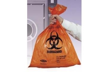 Image of Tufpak Autoclavable Biohazard Bags, 2.0 mil 14220-032 Red Bags With Indicator