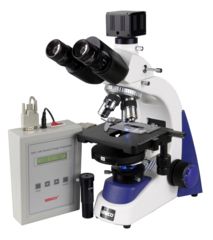 Image of Unico G395T-LED Microscope Trinocular WF10X 4, 10Pl-Ph, 40Pl-Ph, 100Pl-Ph Plan Phase Heated Stage LED Illuminated G395T-LED