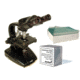 Levenhuk 625 Biological Microscope, Black, with Blank Slides and Cover Slips Set