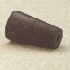 Plasticoid Black Rubber Stoppers, One-Hole 9--M291