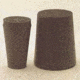 Plasticoid Black Rubber Stoppers, Solid 000M290