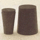Plasticoid Black Rubber Stoppers, Solid 115M290