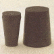 Plasticoid Black Rubber Stoppers, Solid 5.5M290