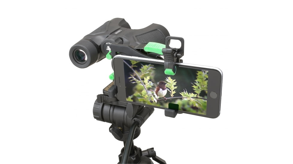 Carson 100-1000x Table Top Microscope w/Universal Smartphone Adapter for Microscopes, Black/Gray, MS-100SP