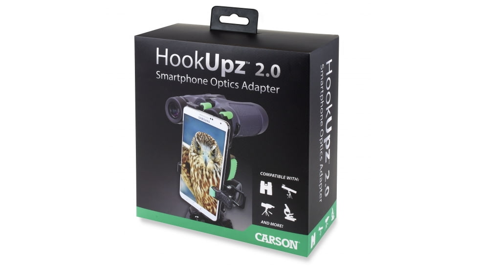 Carson 100-1000x Table Top Microscope w/Universal Smartphone Adapter for Microscopes, Black/Gray, MS-100SP