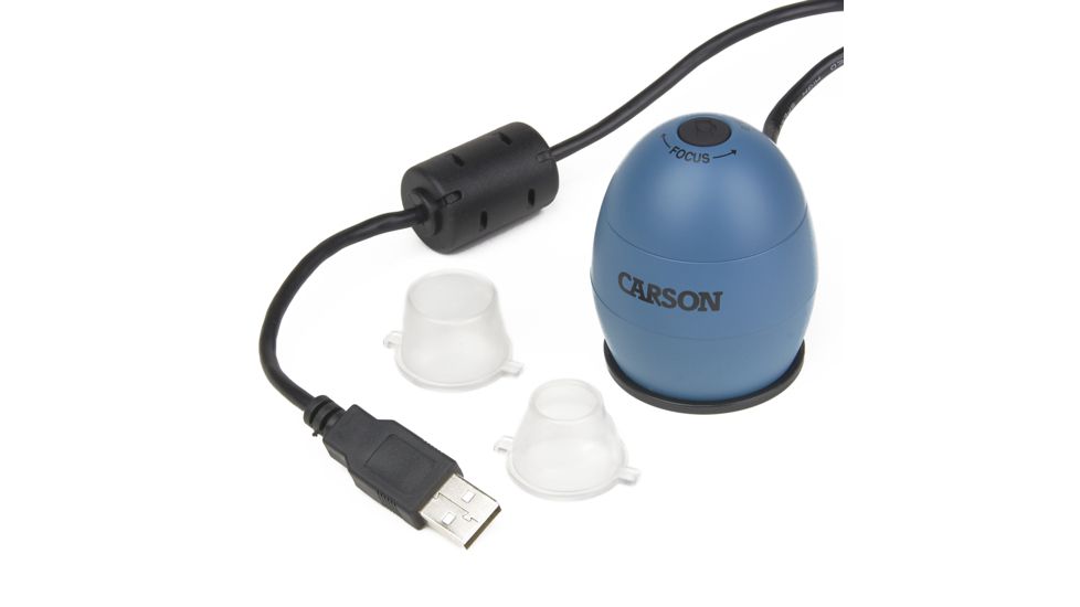 Carson Zorb Digital Microscope, 35x w/ Digital Camera - Surf Blue MM-480B
