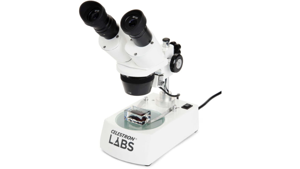 Celestron Labs S10-60 Stereo Microscope,10x,20x Eyepieces,Two Sets of Objective Lenses,1x,3x 44208