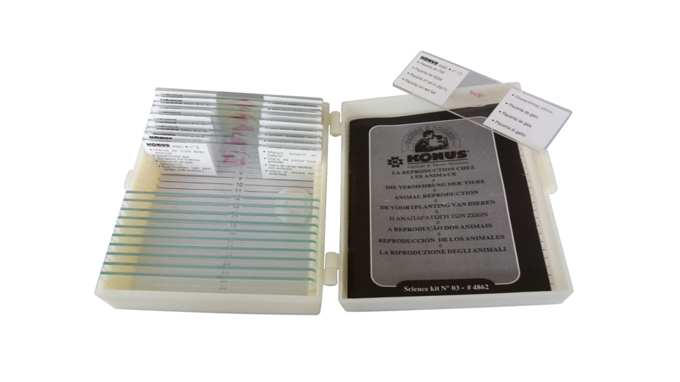 Konus Prepared Slides for Konus Kids Microscopes, Set of 10, Animal Reproduction 4862