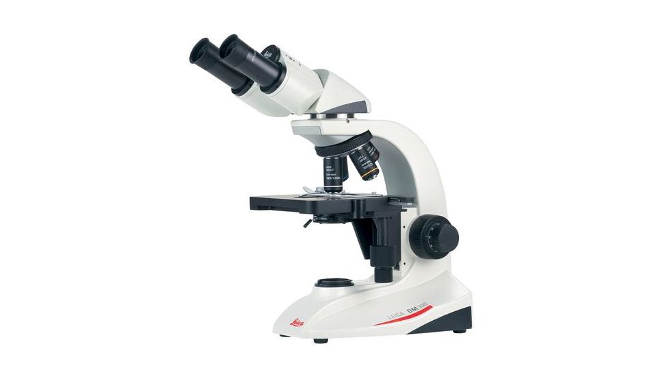 Leica Microsystems DM300 Robust Student LED Compound Monocular Microscope,Mechanical Stage,Abbe Condenser,4x,10x,40x,White 13613302