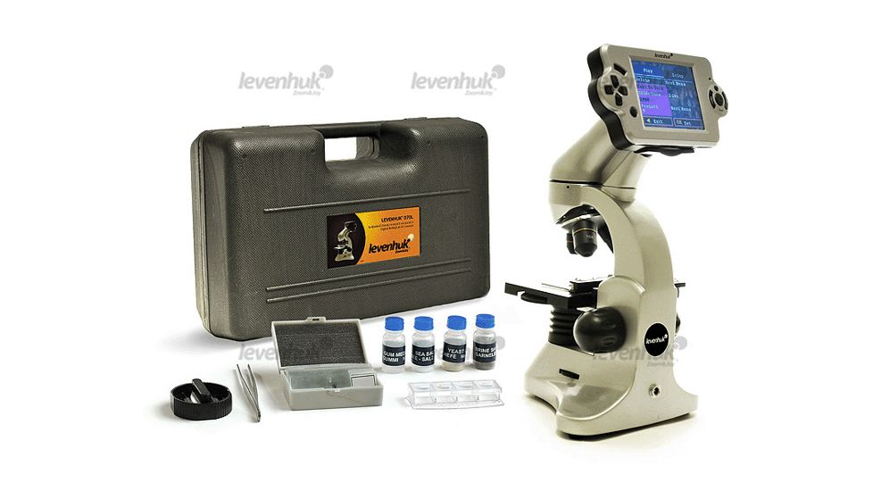 Levenhuk D70L Digital Biological Microscope, Silver, Medium 66826