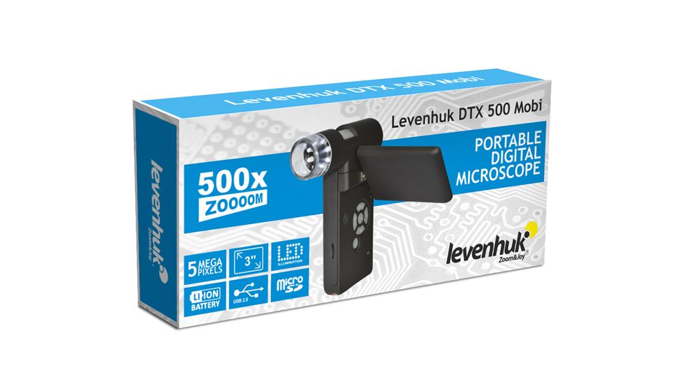 Levenhuk DTX 500 Mobi USB Digital Microscope,Black,20x,200x,500x,5MP Digital Camera 61023