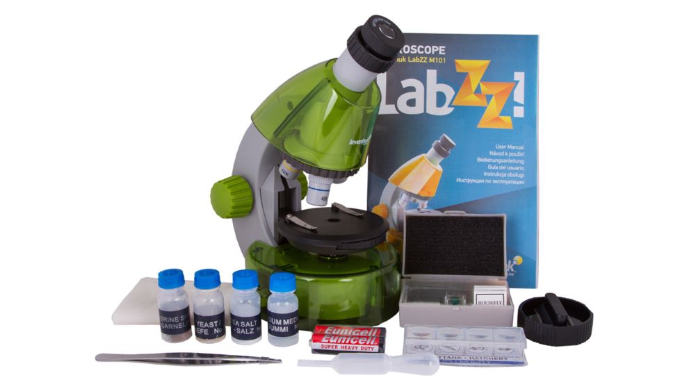 Levenhuk LabZZ M101 Lime Microscope, Lime, 69059