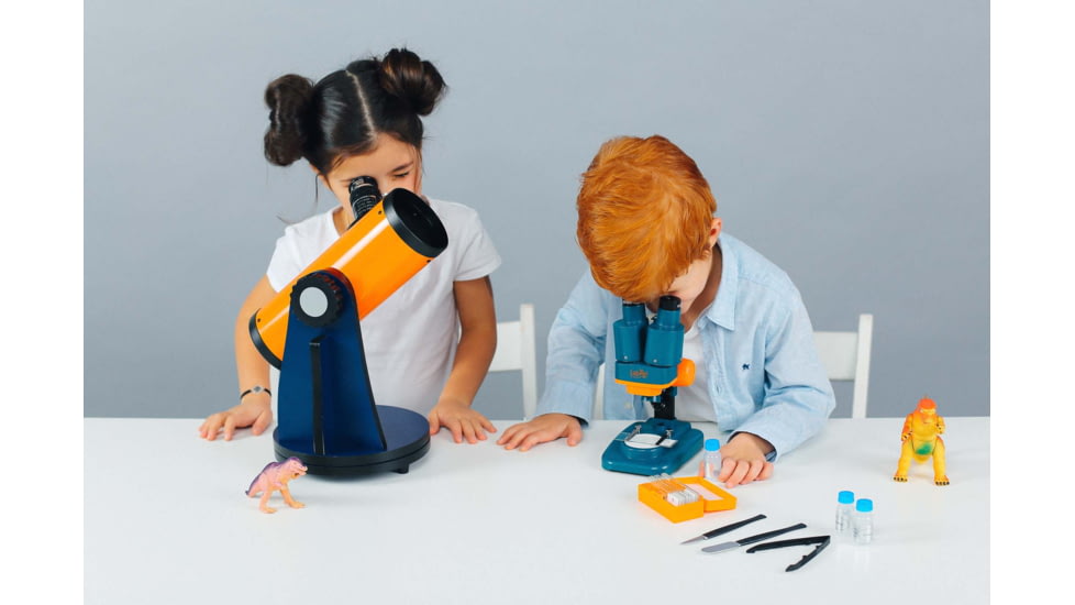 Levenhuk LabZZ M4 Stereo Microscope, Blue/Orange, Middle, 70789