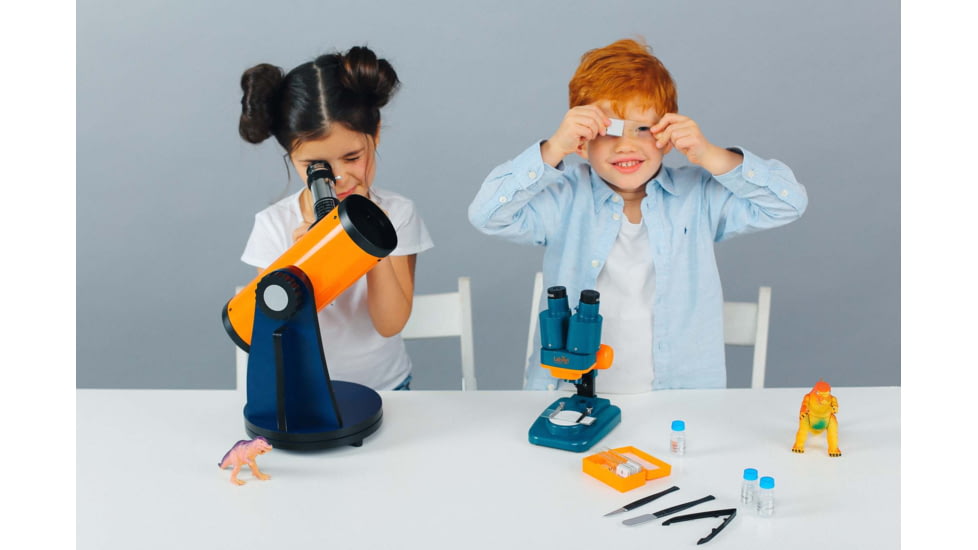 Levenhuk LabZZ M4 Stereo Microscope, Blue/Orange, Middle, 70789