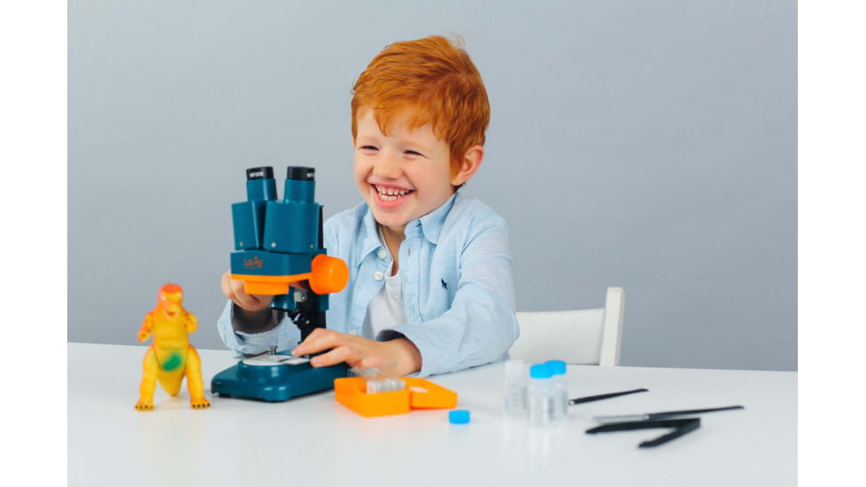 Levenhuk LabZZ M4 Stereo Microscope, Blue/Orange, Middle, 70789