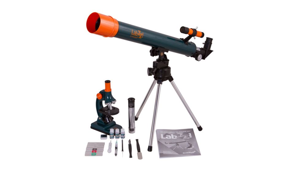 Levenhuk LabZZ MT2 Microscope &amp; Telescope Kit, Red, Medium 69299