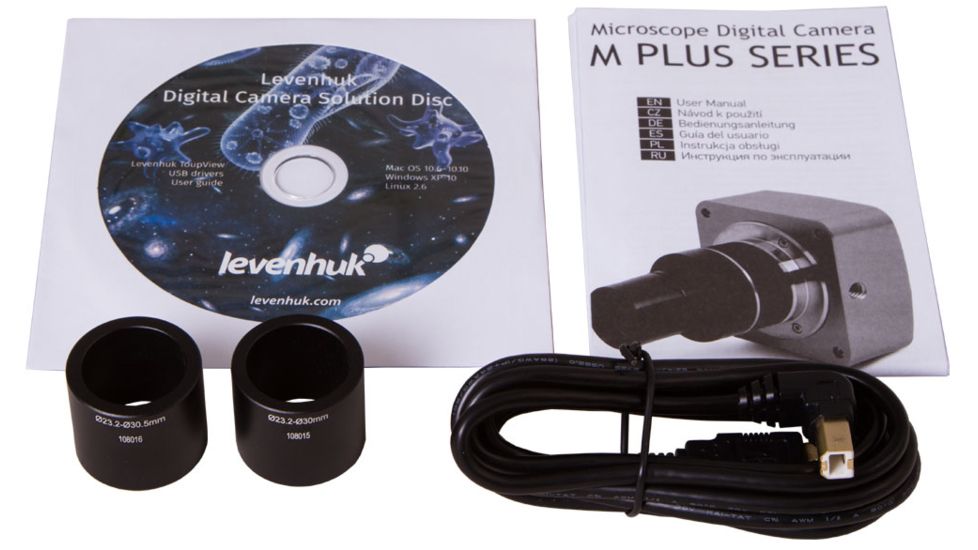 Levenhuk M1400 PLUS Microscope Digital Camera, Black, Small, 70359