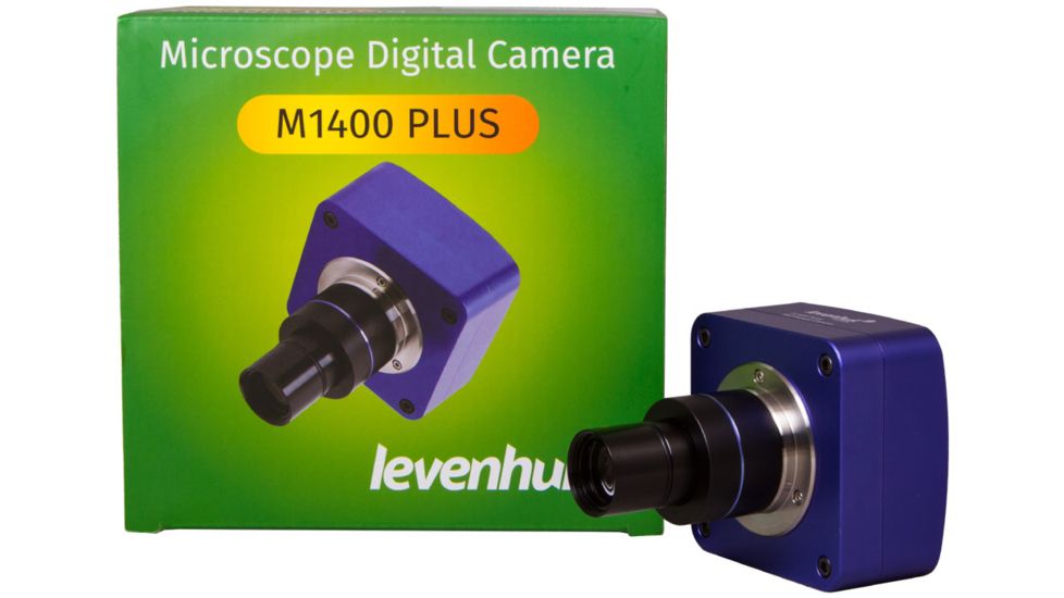 Levenhuk M1400 PLUS Microscope Digital Camera, Black, Small, 70359