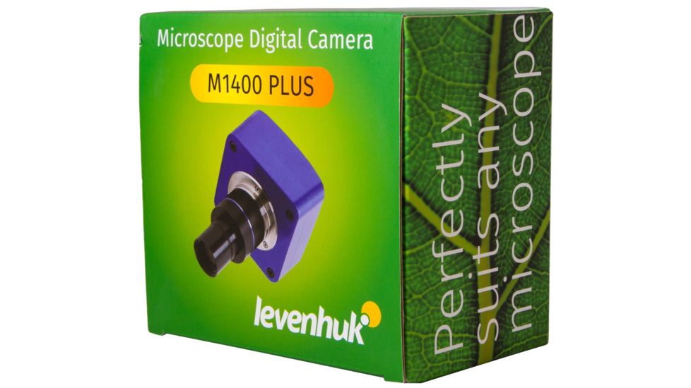 Levenhuk M1400 PLUS Microscope Digital Camera, Black, Small, 70359