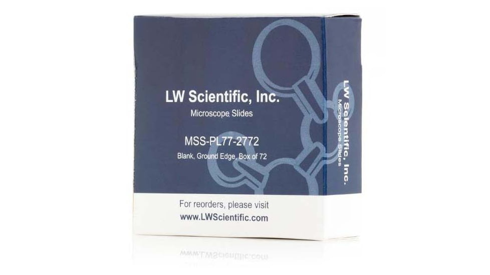 LW Scientific Microscope Slides, Box of 72, MSS-PL77-2772