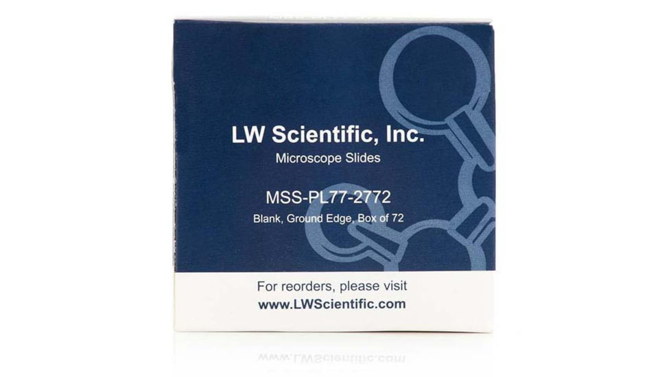 LW Scientific Microscope Slides, Box of 72, MSS-PL77-2772