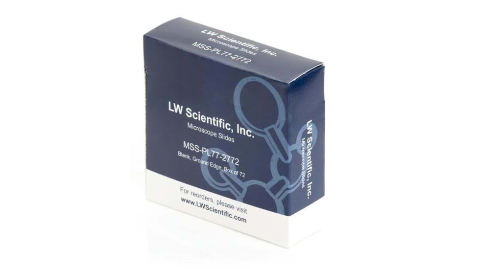 LW Scientific Microscope Slides, Box of 72, MSS-PL77-2772