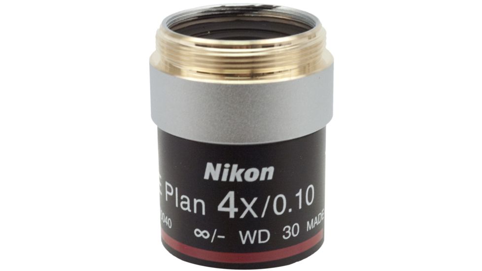 Nikon CFI E Plan Objectives for Microscopes, Magnifications Nikon CFI E Plan Microscope Objectives 4X 