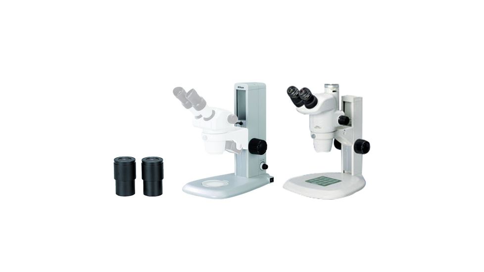 Nikon SMZ-745T, 10X Microscope 83602 Set with Wide Field Eyepieces &amp; PLAIN Stand w/out Light 83602T-ASMB