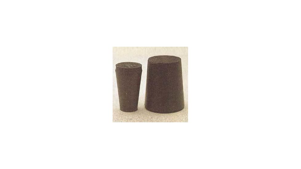 Plasticoid Black Rubber Stoppers, Solid 14-M290