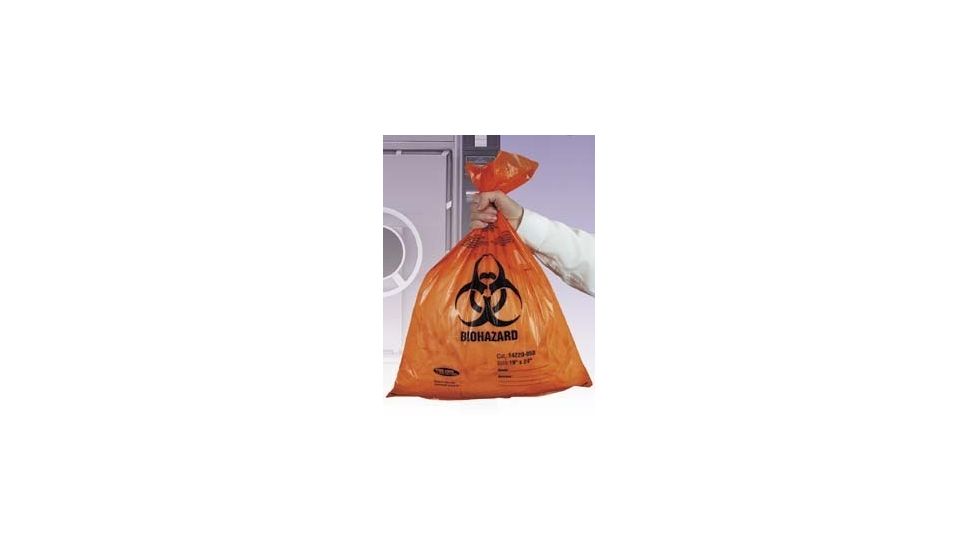 Tufpak Autoclavable Biohazard Bags, 2.0 mil 14220-034 Red Bags With Indicator