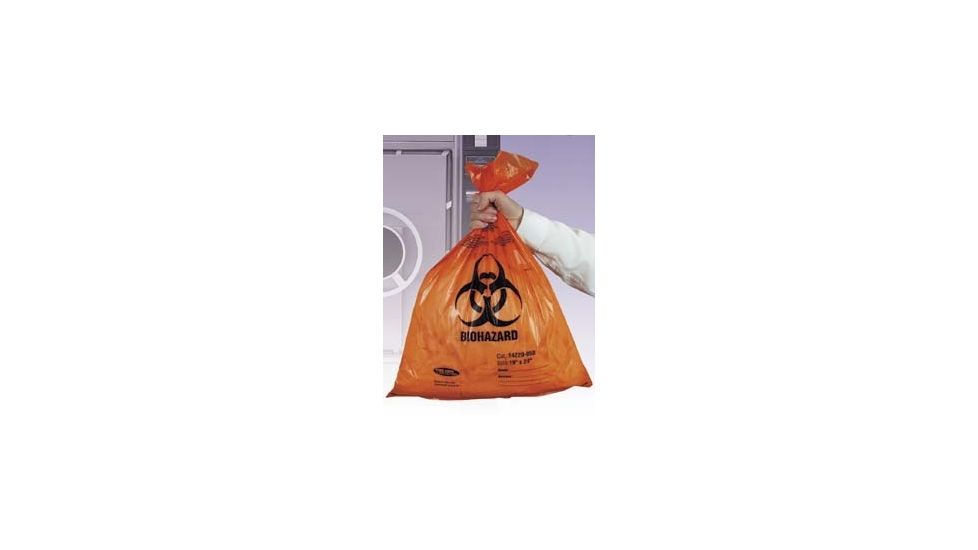 Tufpak Autoclavable Biohazard Bags, 2.0 mil 14220-052 Orange Bags With Indicator