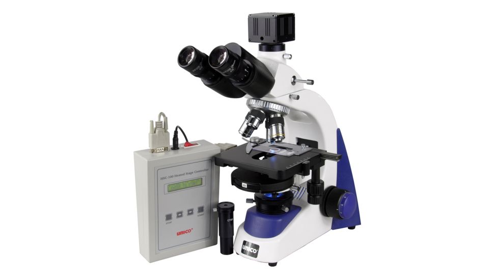 Unico Led Illum Binocular W Heated Stage Microscope G390sp Main