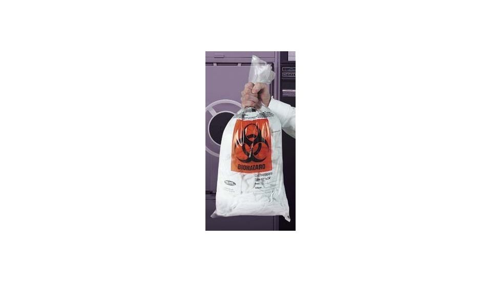 VWR Autoclavable Biohazard Bags, 1.5 mil 14220-008 Clear Bags, Printed